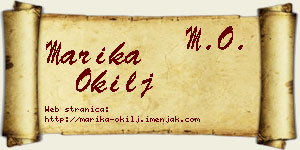 Marika Okilj vizit kartica